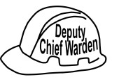 Deputy chief warden's hard hat.