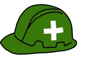 First aid officers hard hat.